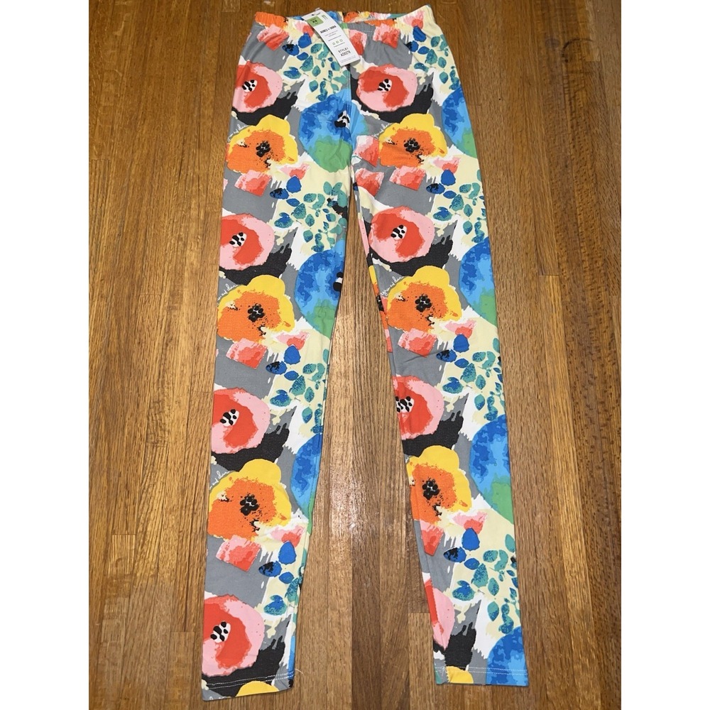NWT Agnes & Dora Adult XS (0-2) Pansy Floral Soft Stretchy #AD0276 Legging